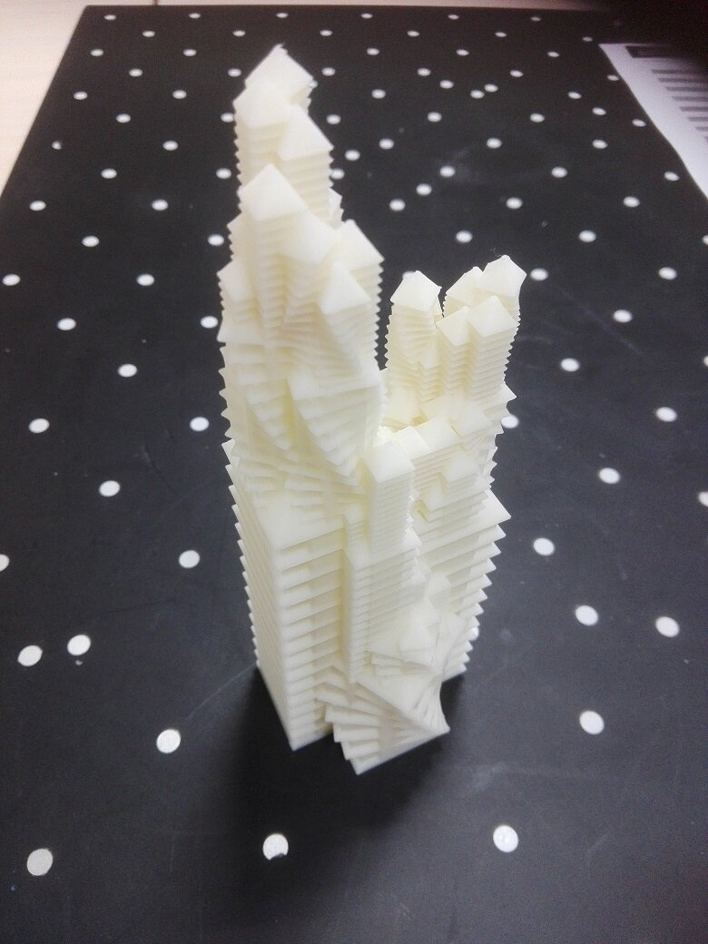 прототип здания на 3D принтере